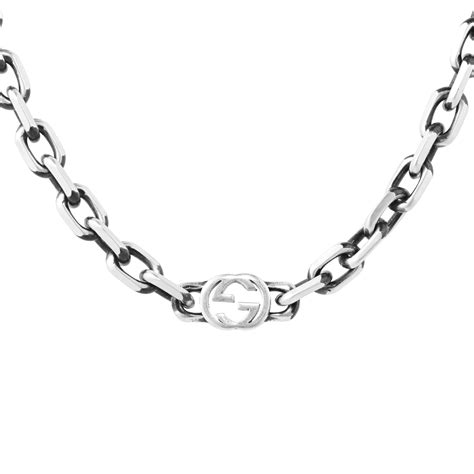 gucci women's necklace|Gucci silver and onyx necklace.